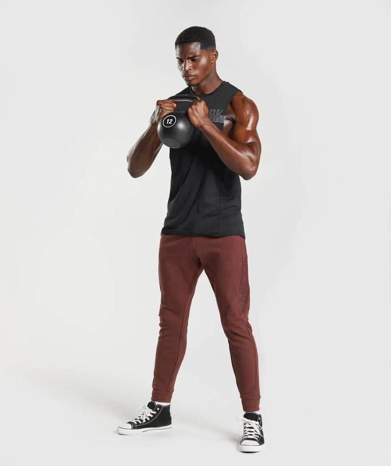 Gymshark Bold React Férfi Jogger Nadrág Barna | HU-N-172