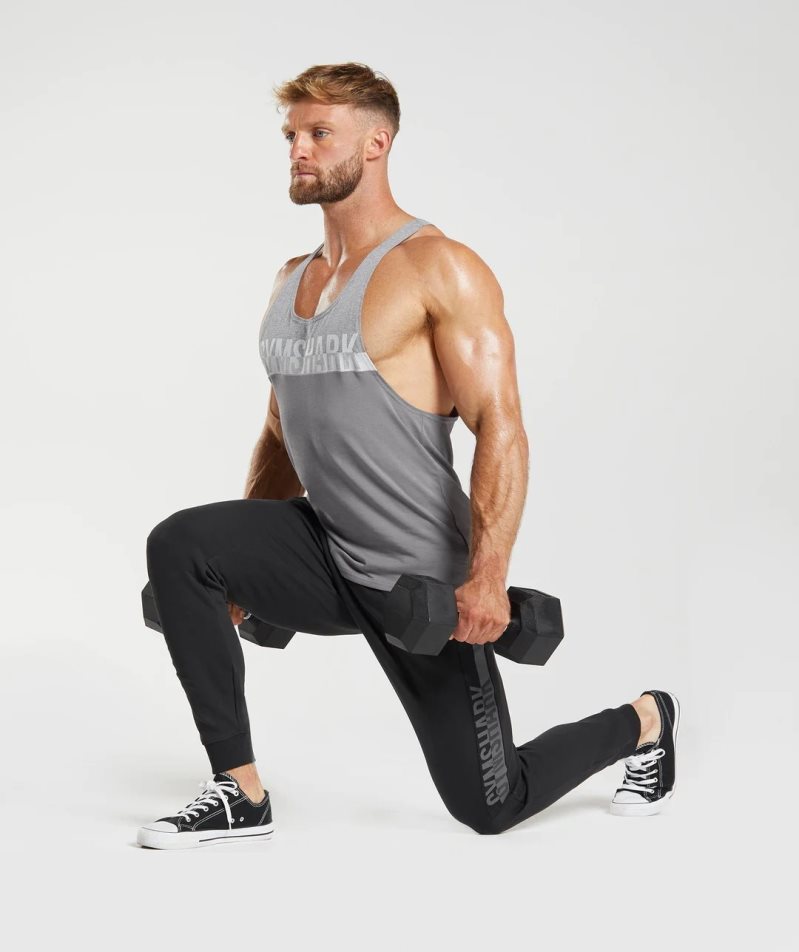 Gymshark Bold React Férfi Jogger Nadrág Fekete | HU-X-719