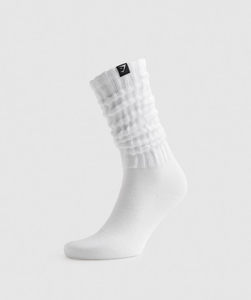 Gymshark Comfy Rest Day Zokni Fehér | HU-I-278