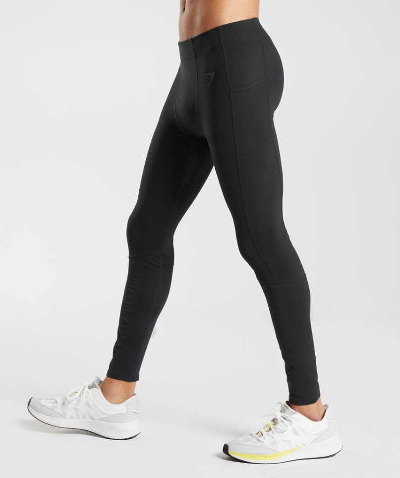 Gymshark Control Baselayer Férfi Leggings Fekete | HU-J-231