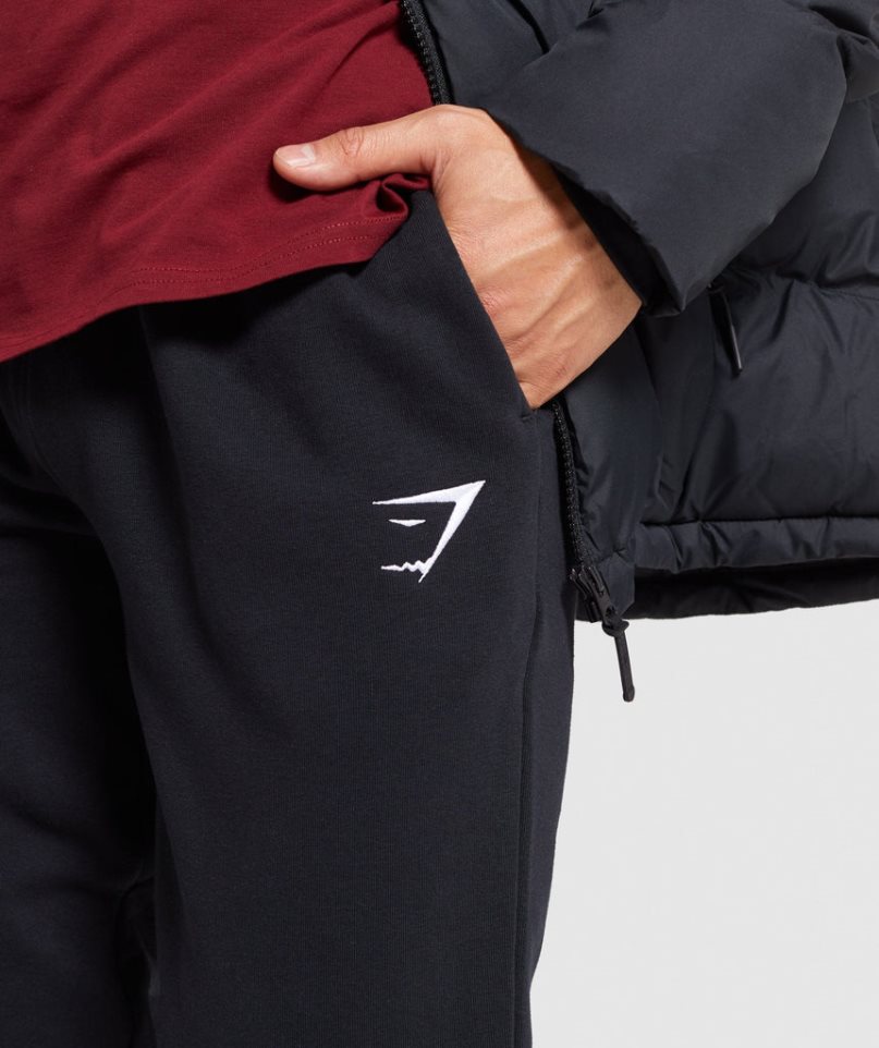 Gymshark Crest Férfi Jogger Nadrág Fekete | HU-R-928