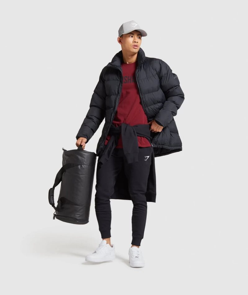 Gymshark Crest Férfi Jogger Nadrág Fekete | HU-R-928