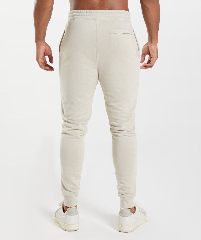 Gymshark Crest Férfi Jogger Nadrág Krém | HU-J-964