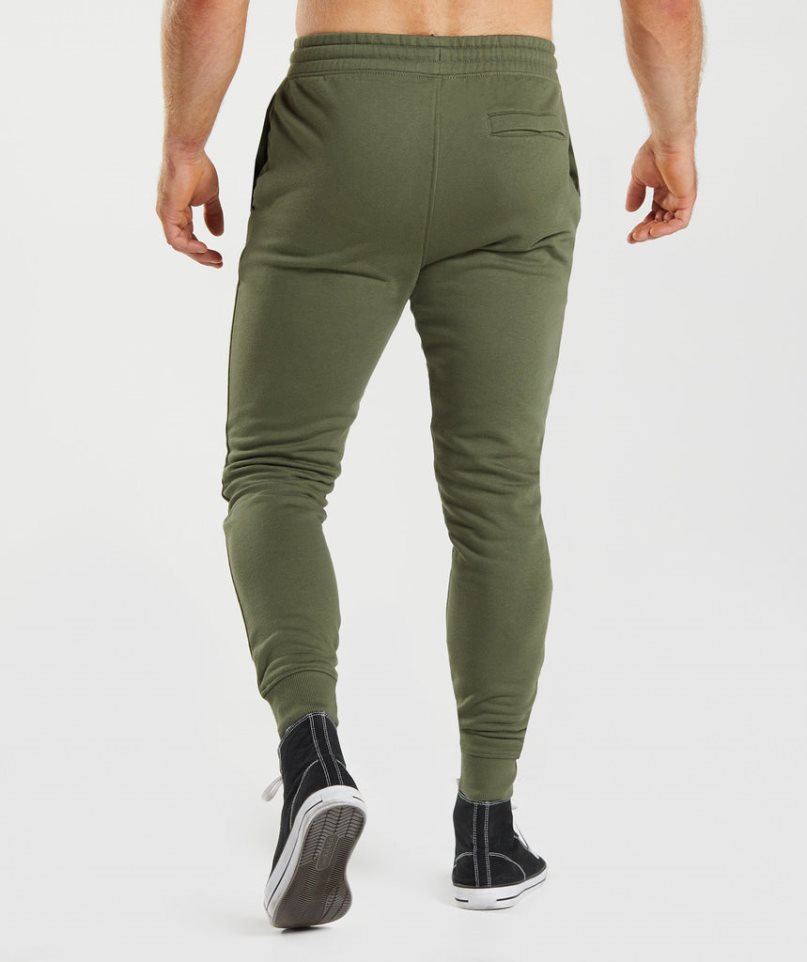 Gymshark Crest Férfi Jogger Nadrág Olivazöld | HU-I-230