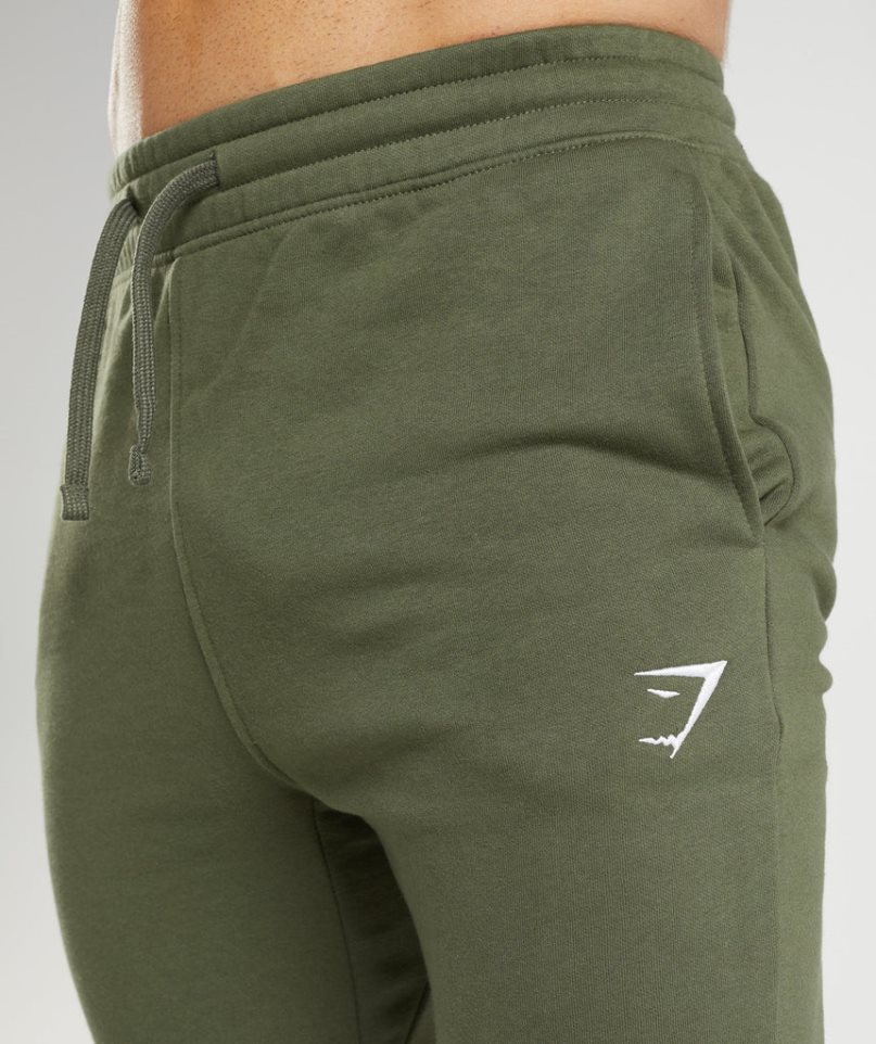 Gymshark Crest Férfi Jogger Nadrág Olivazöld | HU-I-230