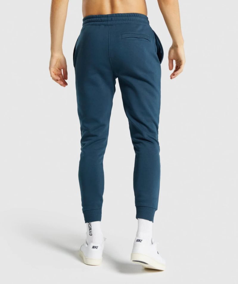 Gymshark Crest Férfi Jogger Nadrág Sötétkék | HU-M-219