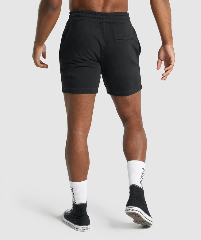 Gymshark Crest Férfi Rövidnadrág Fekete | HU-U-158
