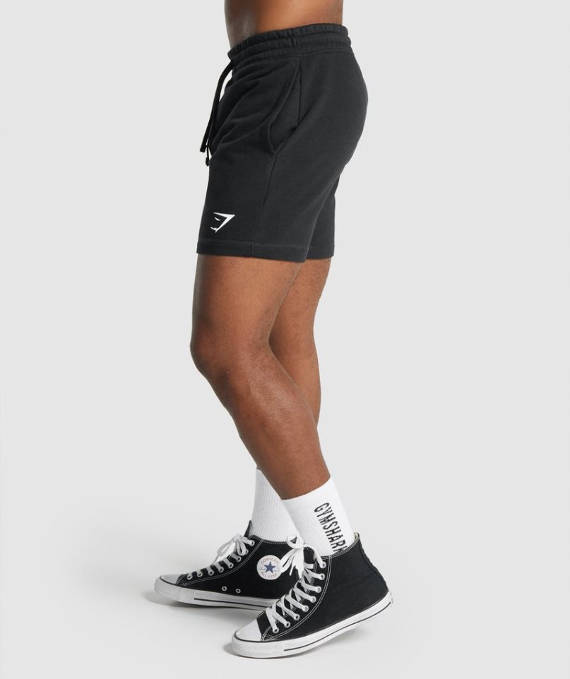 Gymshark Crest Férfi Rövidnadrág Fekete | HU-U-158