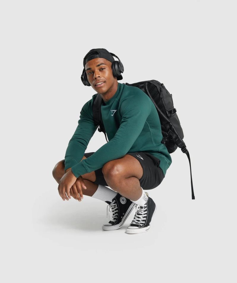 Gymshark Crest Férfi Rövidnadrág Fekete | HU-U-158