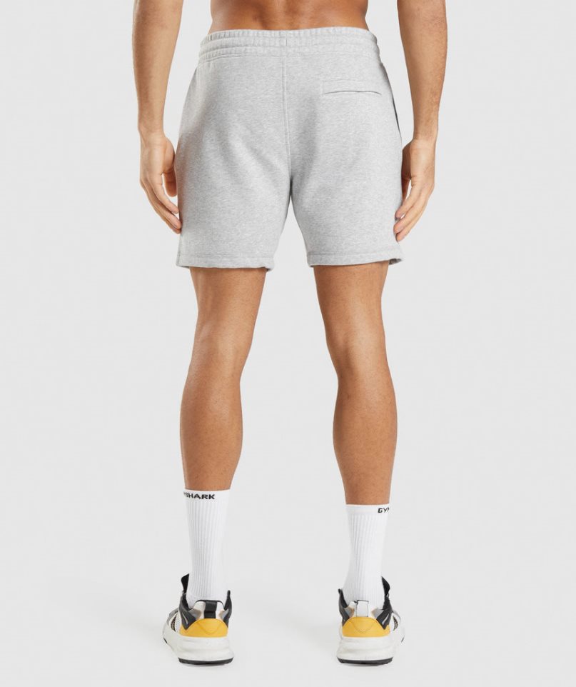 Gymshark Crest Férfi Rövidnadrág Világos Szürke | HU-Z-907