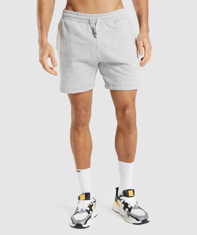 Gymshark Crest Férfi Rövidnadrág Világos Szürke | HU-Z-907