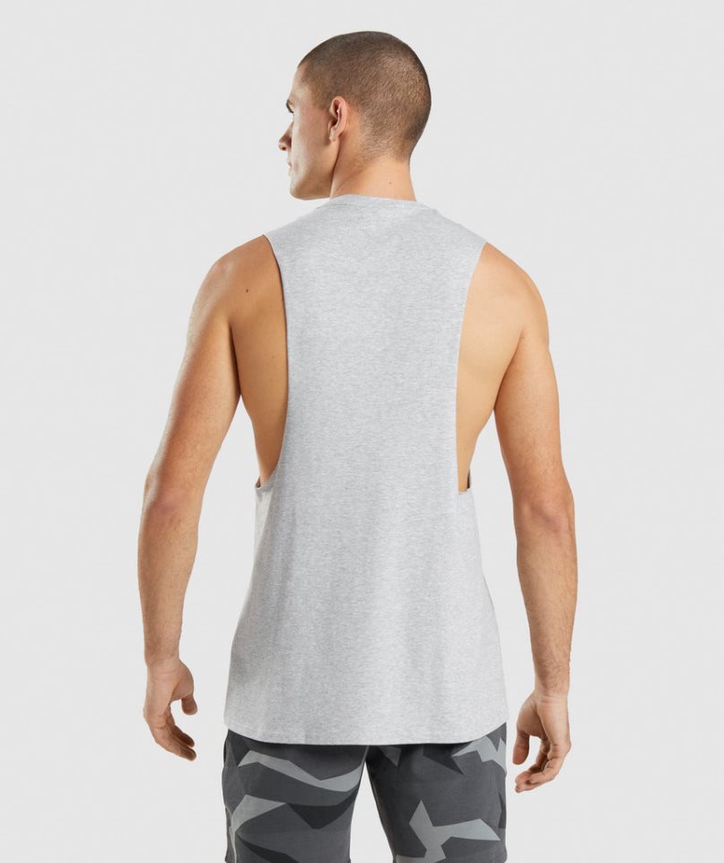 Gymshark Critical 2.0 Drop Arm Férfi Ujjatlan Póló Világos Szürke | HU-A-628