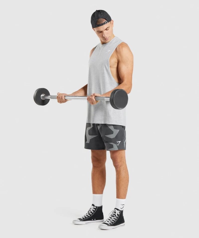 Gymshark Critical 2.0 Drop Arm Férfi Ujjatlan Póló Világos Szürke | HU-A-628