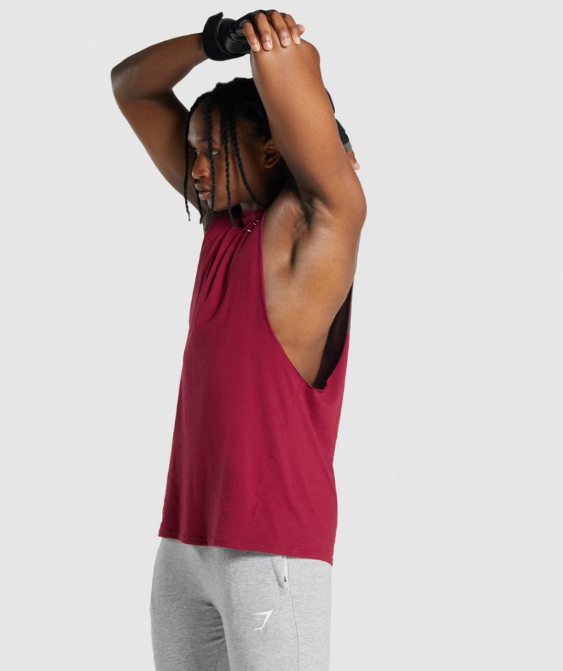 Gymshark Critical 2.0 Drop Arm Férfi Ujjatlan Póló Fukszia | HU-I-702