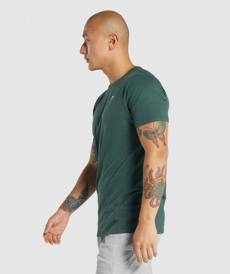Gymshark Critical 2.0 Férfi Póló Sötétzöld | HU-U-384