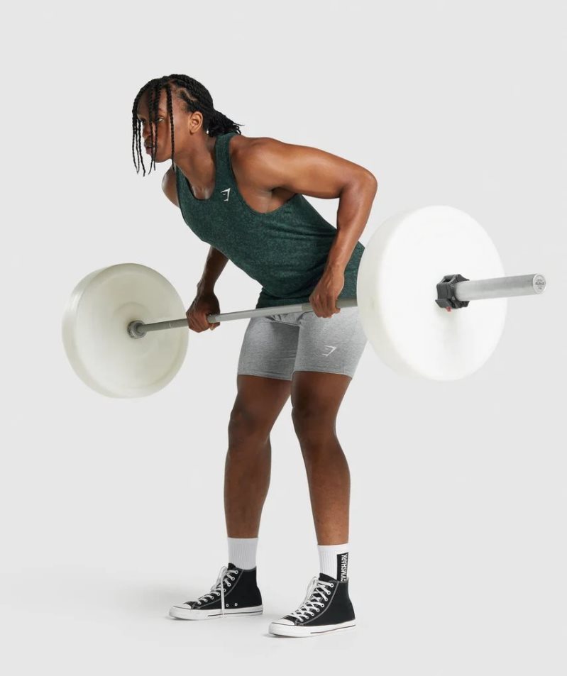 Gymshark Critical 2.0 Férfi Ujjatlan Póló Sötétzöld | HU-J-714