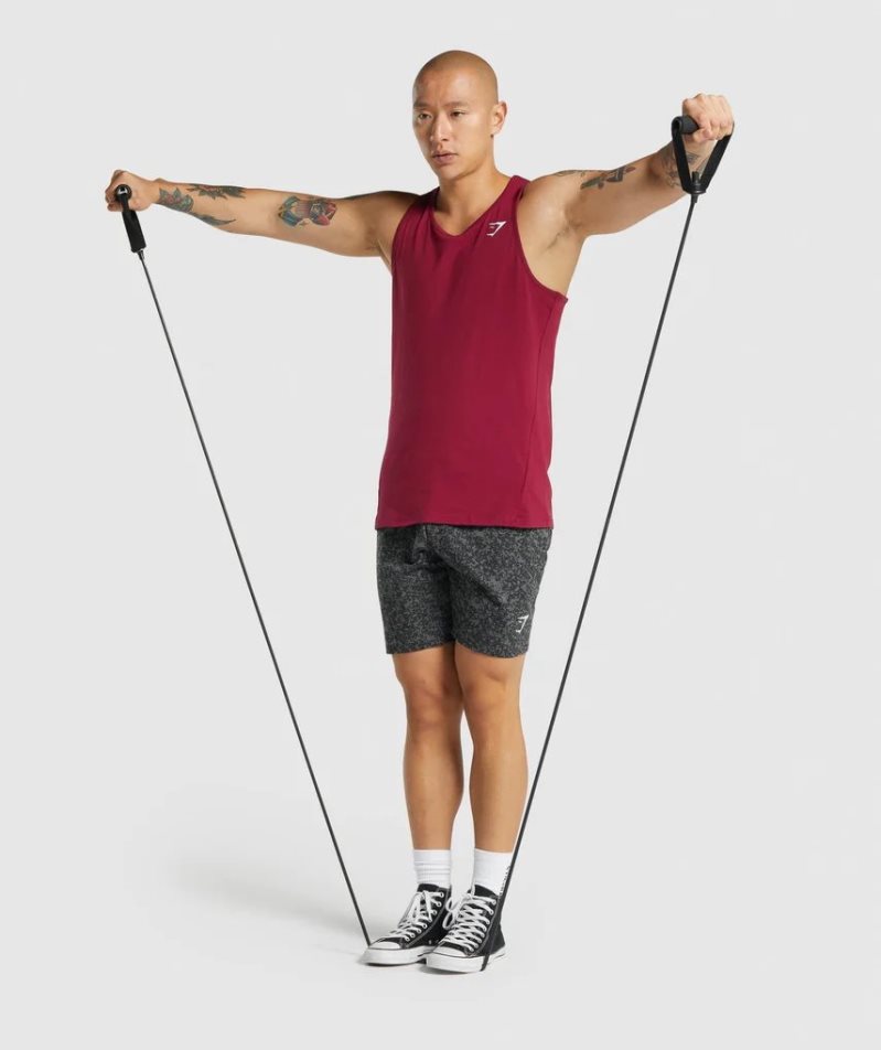 Gymshark Critical 2.0 Férfi Ujjatlan Póló Fukszia | HU-N-207