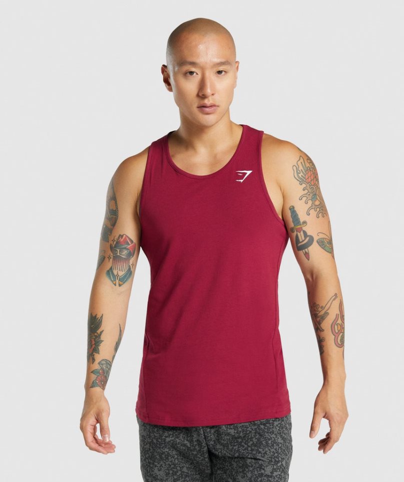 Gymshark Critical 2.0 Férfi Ujjatlan Póló Fukszia | HU-N-207