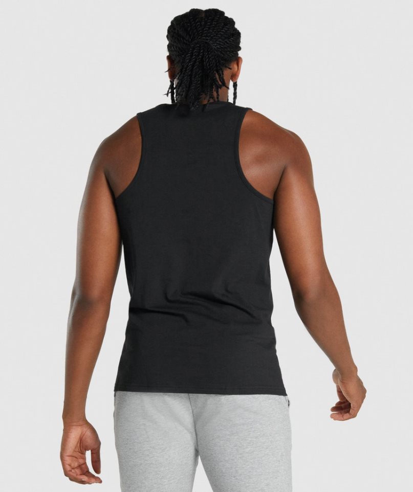 Gymshark Critical 2.0 Férfi Ujjatlan Póló Fekete | HU-U-076