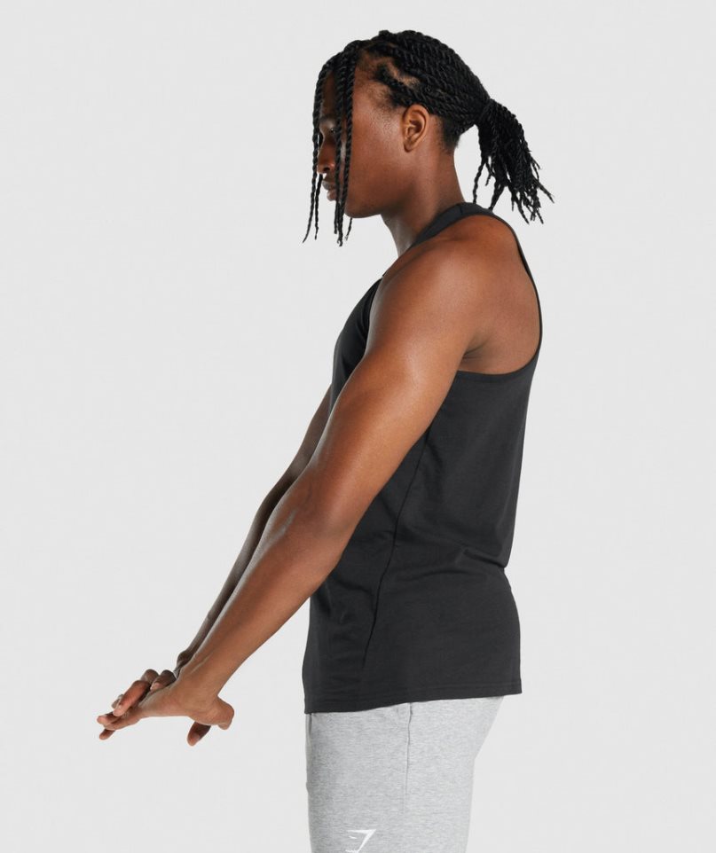Gymshark Critical 2.0 Férfi Ujjatlan Póló Fekete | HU-U-076