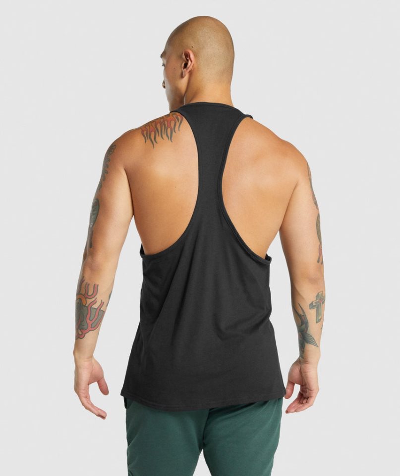 Gymshark Critical 2.0 Stringer Férfi Ujjatlan Póló Fekete | HU-J-325