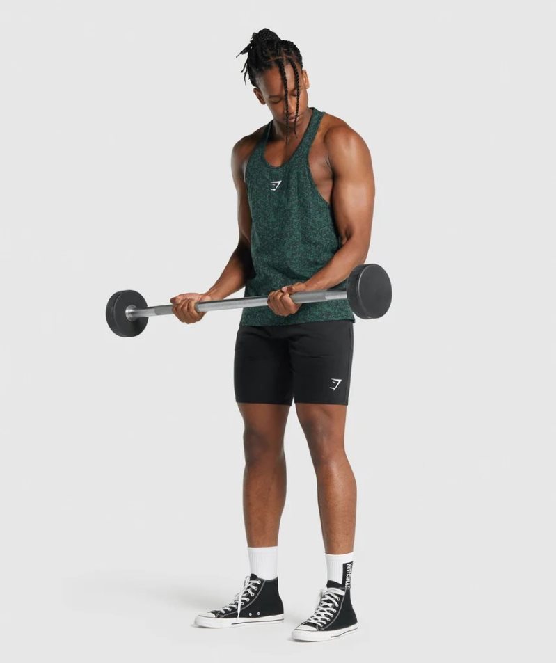 Gymshark Critical 2.0 Stringer Férfi Ujjatlan Póló Sötétzöld | HU-U-840