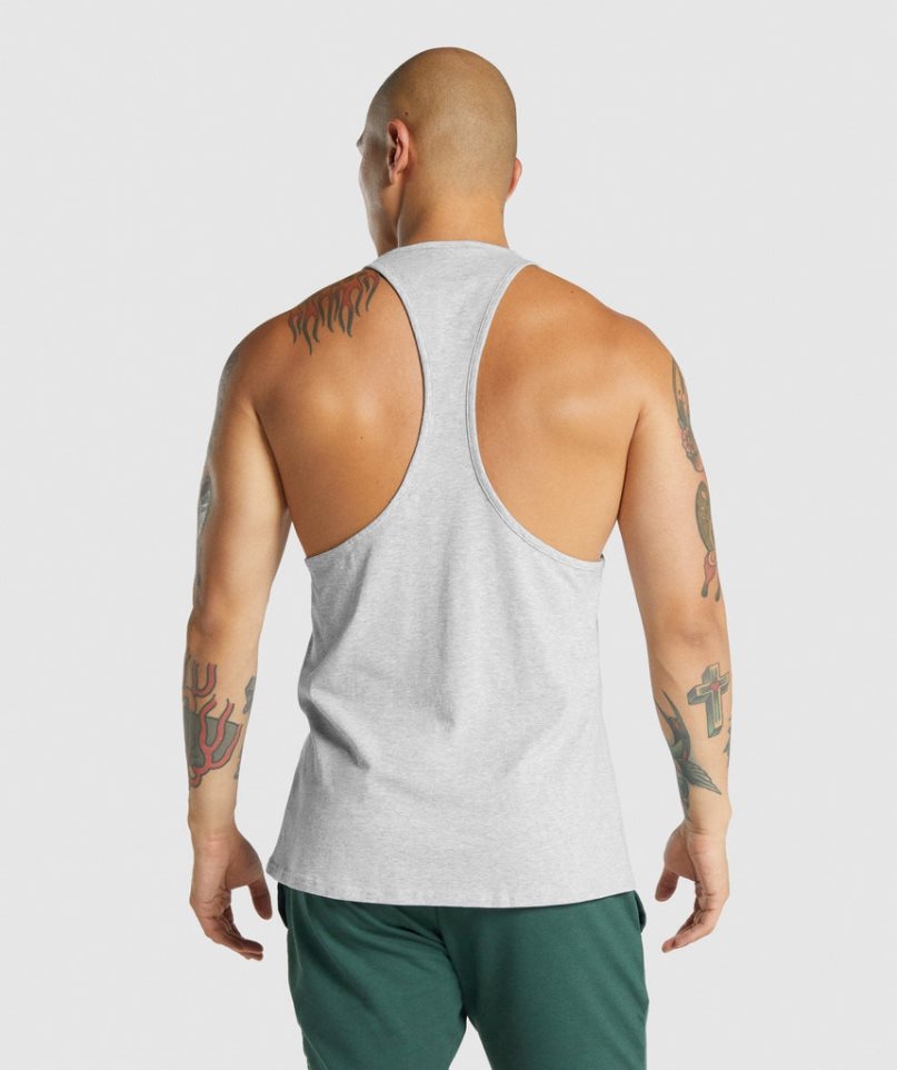 Gymshark Critical 2.0 Stringer Férfi Ujjatlan Póló Világos Szürke | HU-W-754