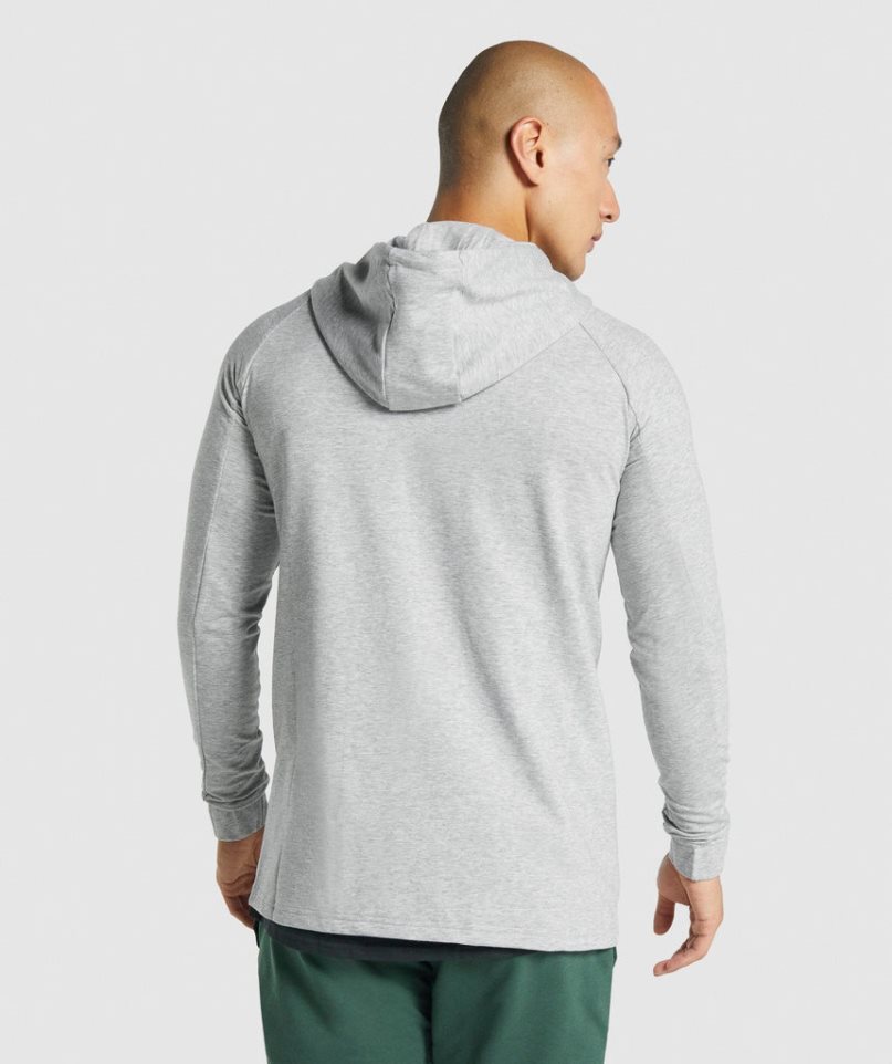 Gymshark Critical 2.0 Zip Up Férfi Kapucnis Pulóver Világos Szürke | HU-L-581