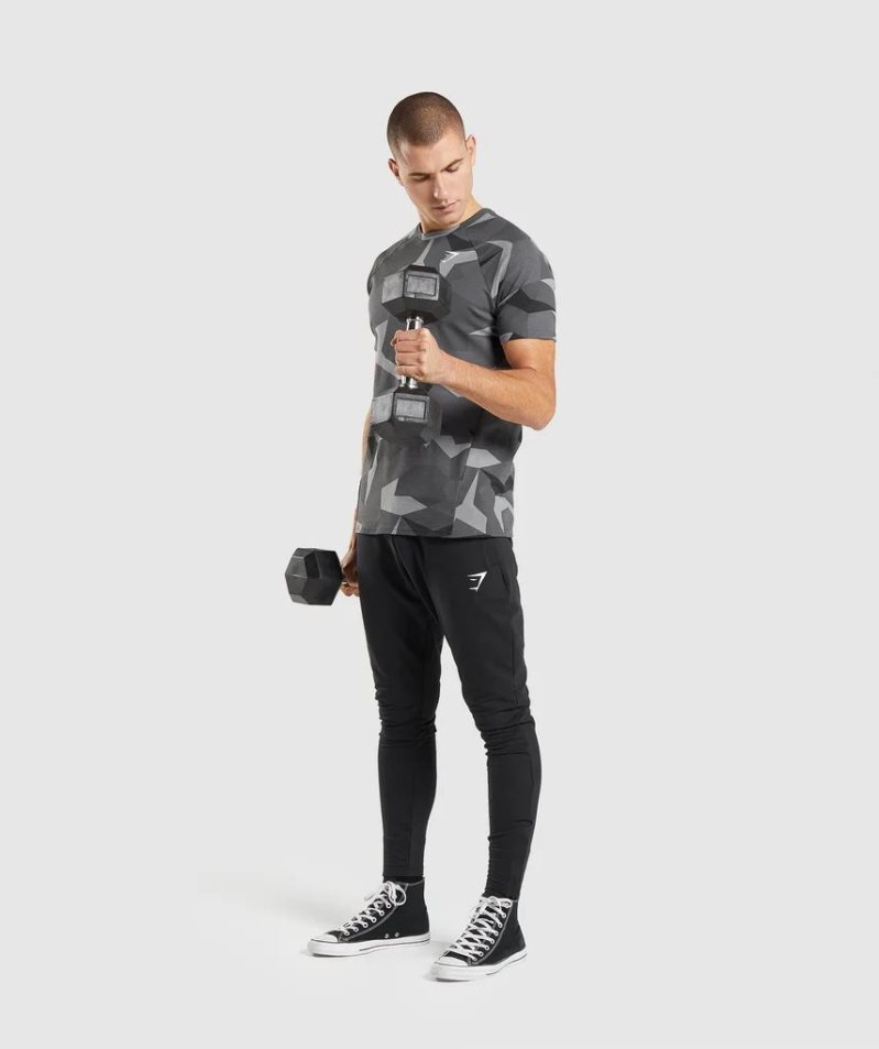 Gymshark Critical Férfi Póló Camo | HU-S-108