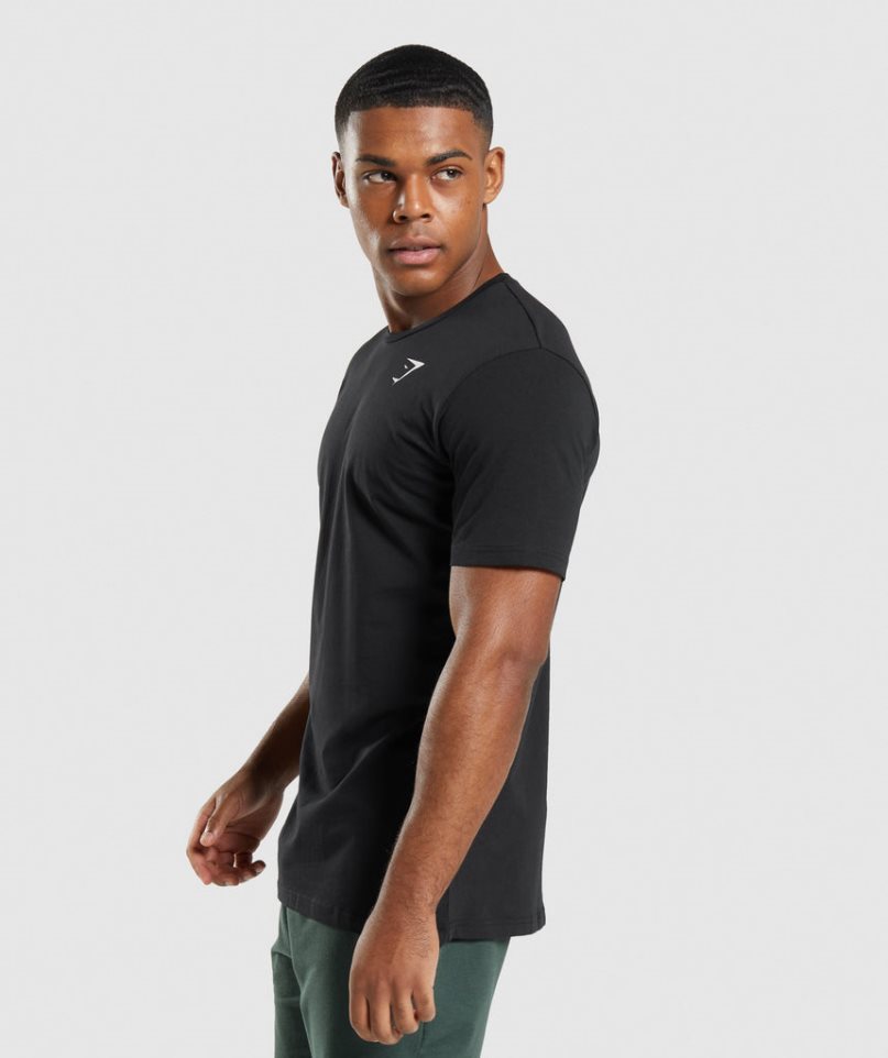 Gymshark Critical Férfi Póló Fekete | HU-C-642