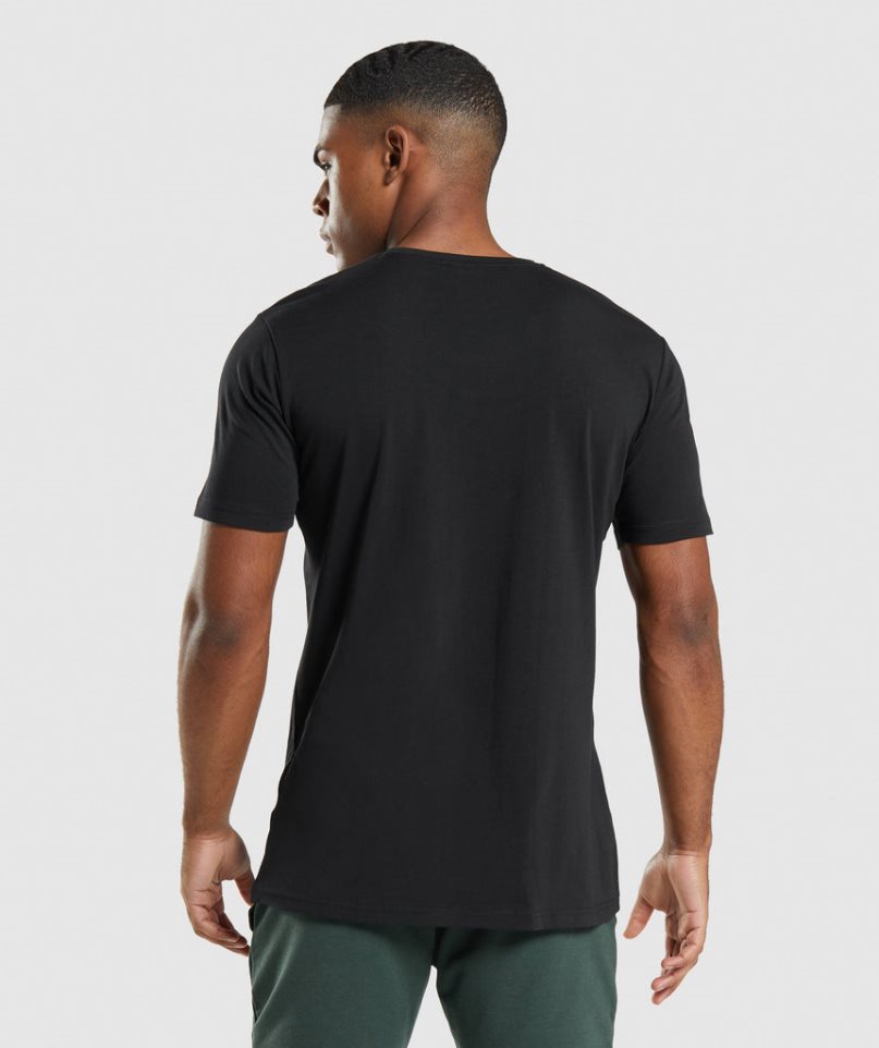Gymshark Critical Férfi Póló Fekete | HU-C-642