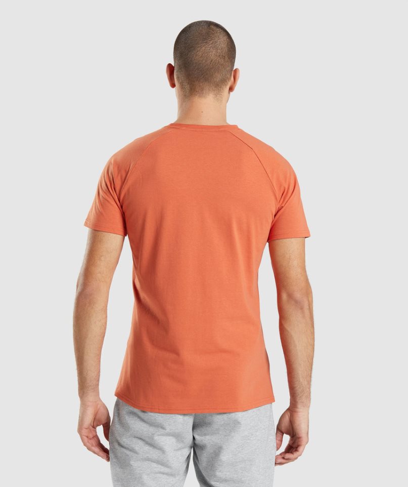Gymshark Critical Férfi Póló Narancssárga | HU-E-312