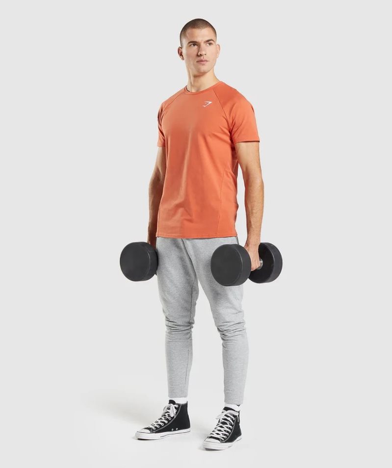 Gymshark Critical Férfi Póló Narancssárga | HU-E-312