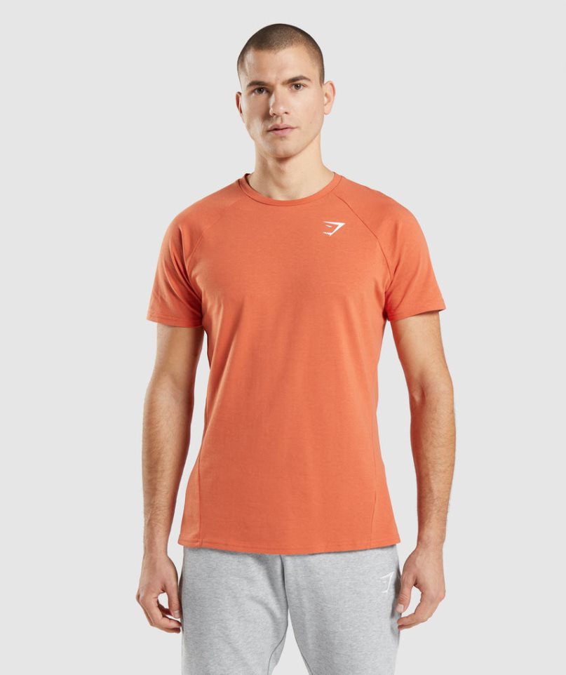 Gymshark Critical Férfi Póló Narancssárga | HU-E-312