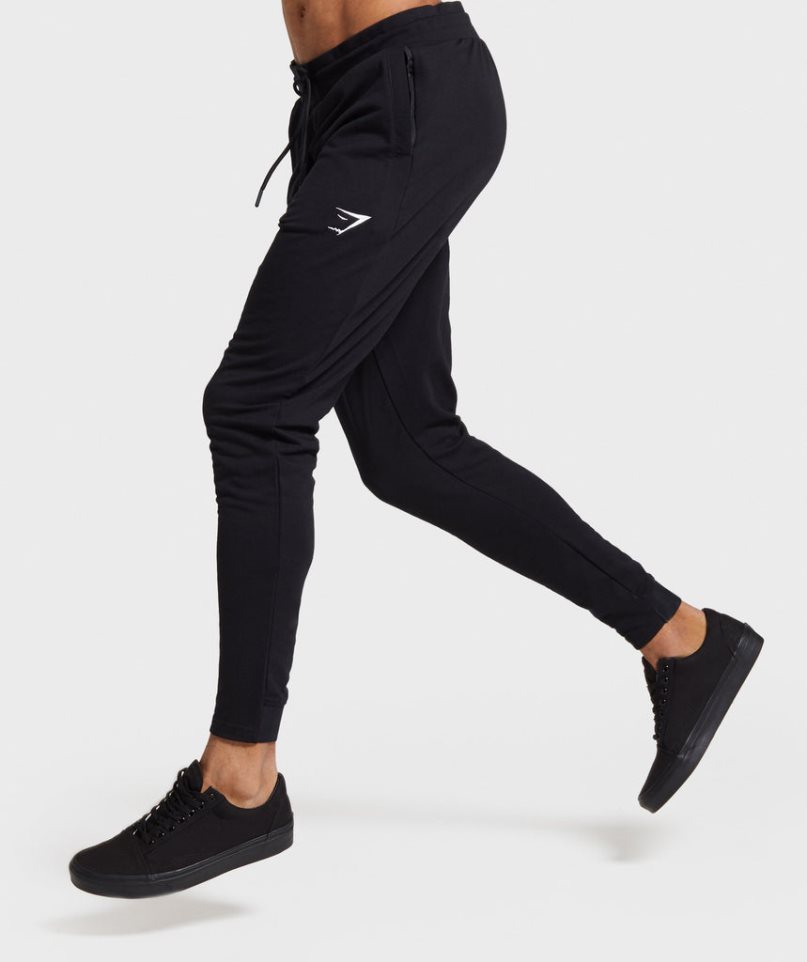 Gymshark Critical Zip Férfi Jogger Nadrág Fekete | HU-R-359