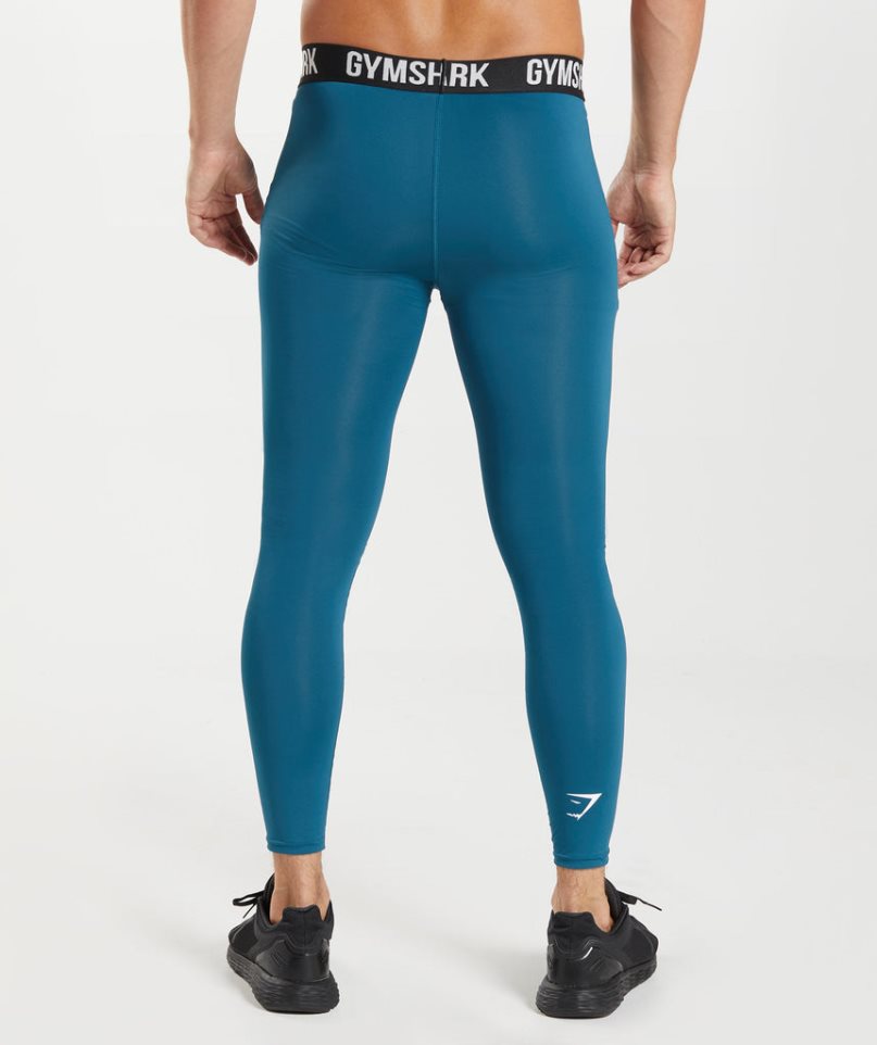 Gymshark Element Baselayer Férfi Leggings Kék | HU-I-497