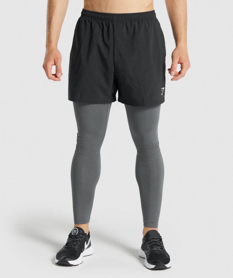 Gymshark Element Baselayer Férfi Leggings Szürke | HU-I-835