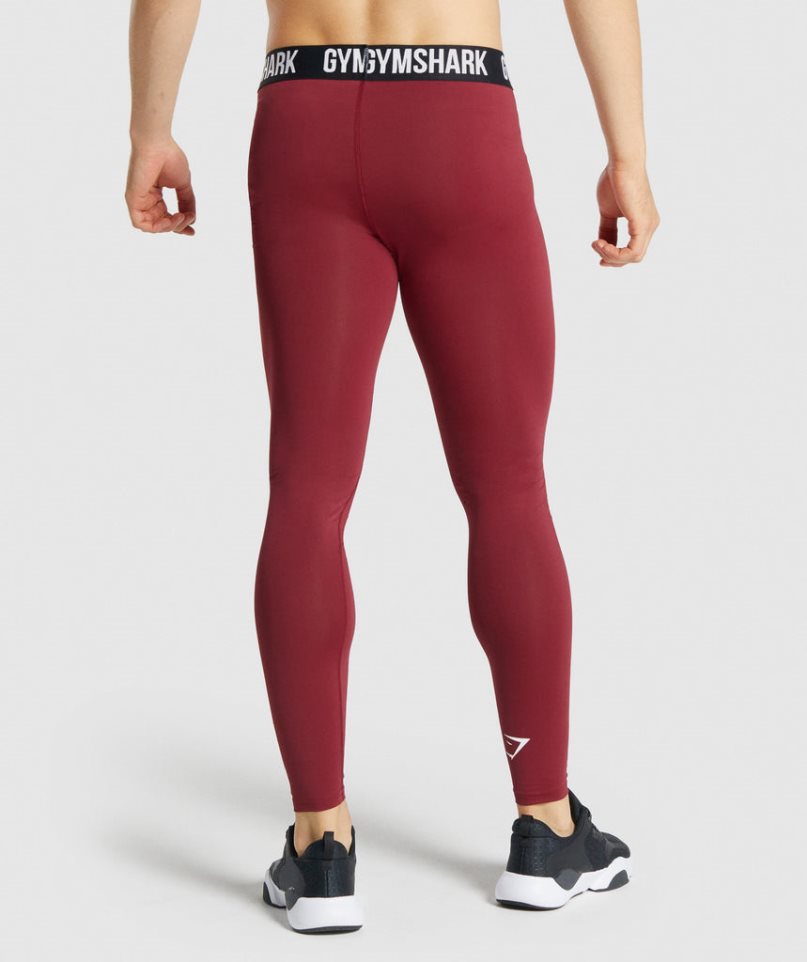 Gymshark Element Baselayer Férfi Leggings Bordó | HU-K-760