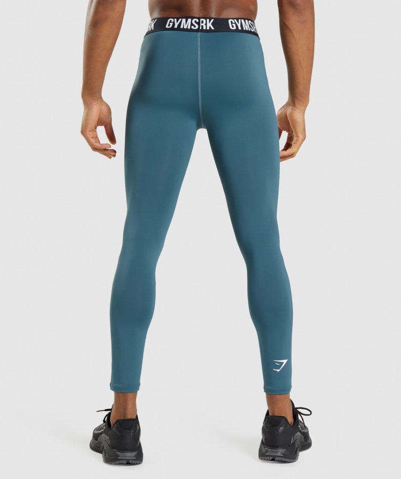 Gymshark Element Baselayer Férfi Leggings Türkiz | HU-P-197