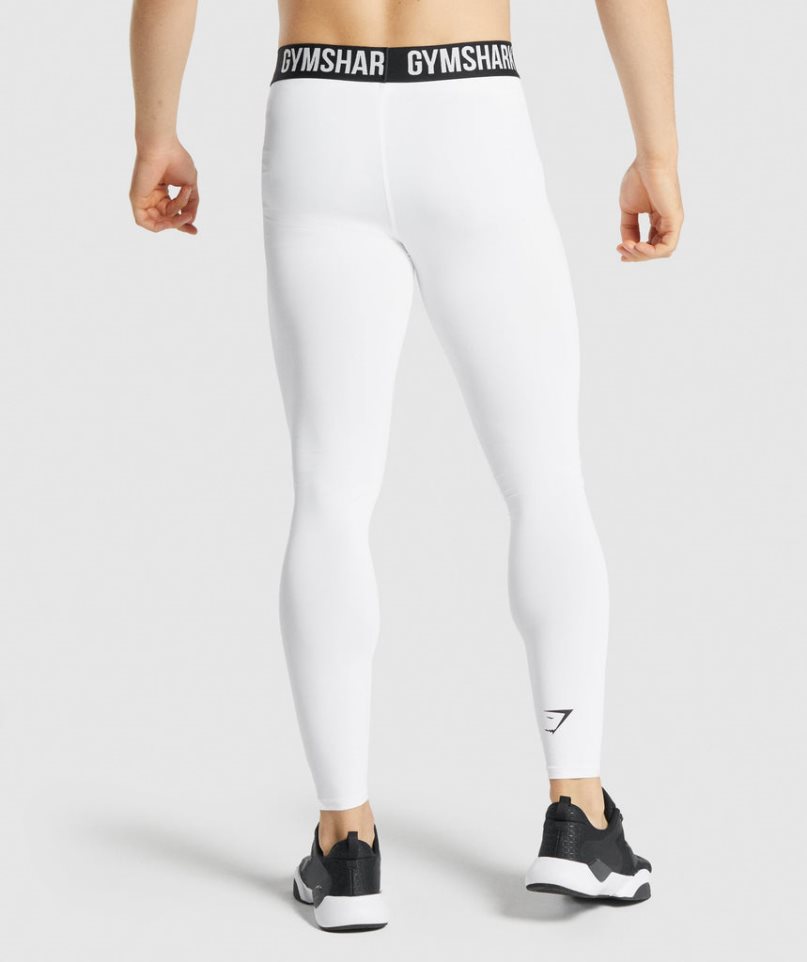 Gymshark Element Baselayer Férfi Leggings Fehér | HU-Q-687