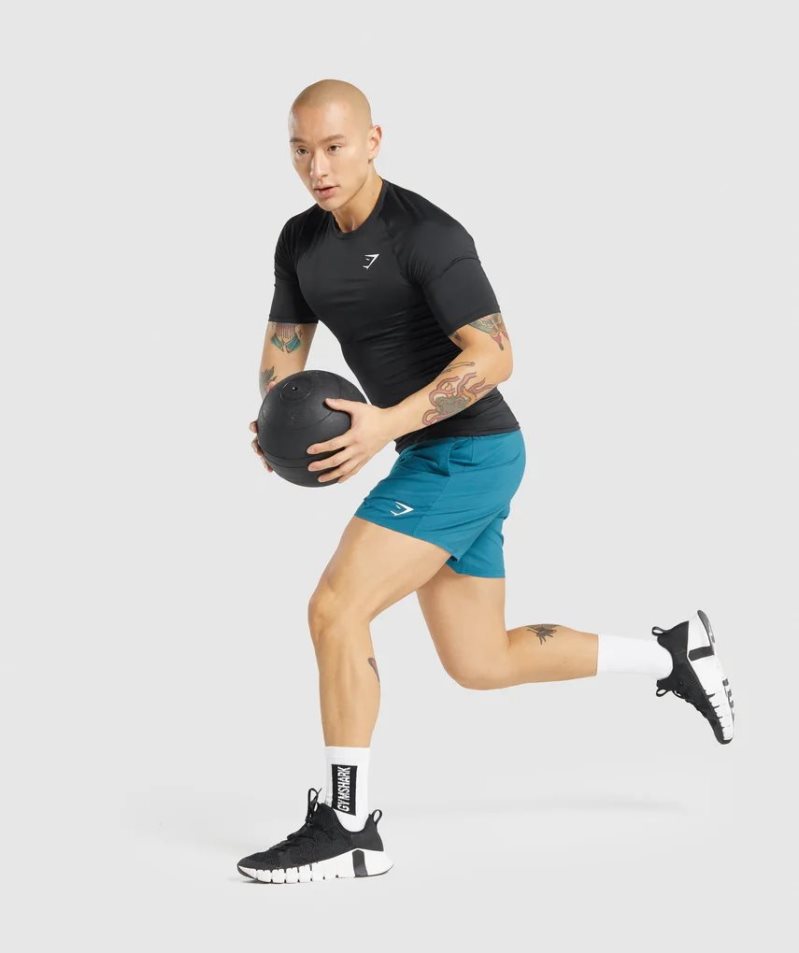 Gymshark Element Baselayer Férfi Póló Fekete | HU-A-421