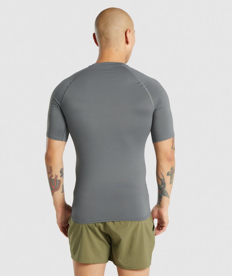 Gymshark Element Baselayer Férfi Póló Szürke | HU-F-926