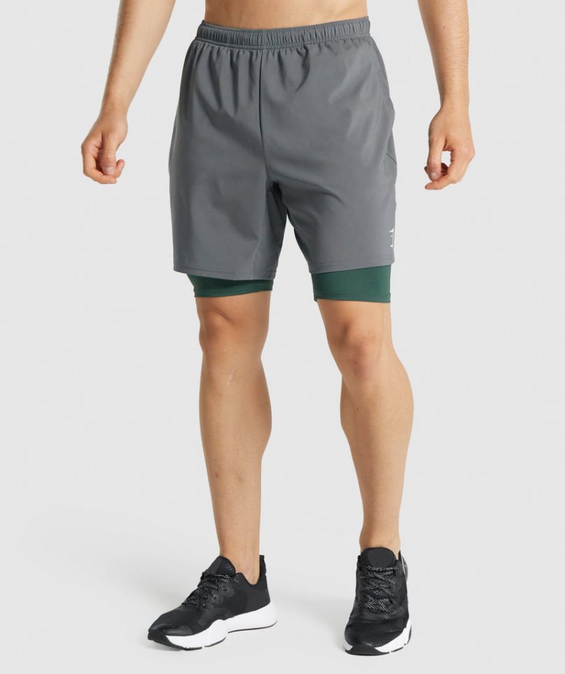 Gymshark Element Baselayer Férfi Rövidnadrág Sötétzöld | HU-N-856