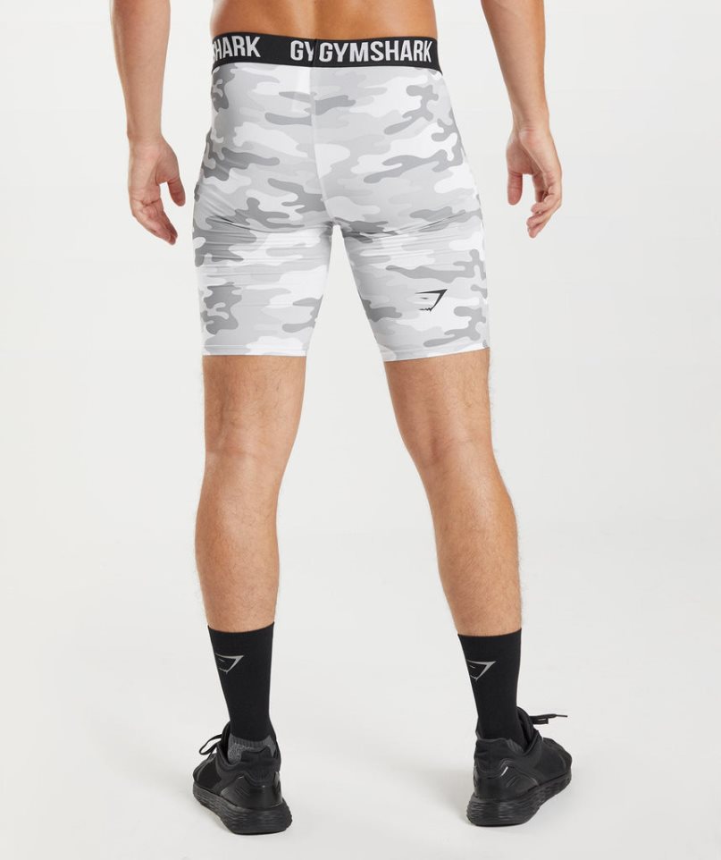 Gymshark Element Baselayer Férfi Rövidnadrág Camo | HU-O-073