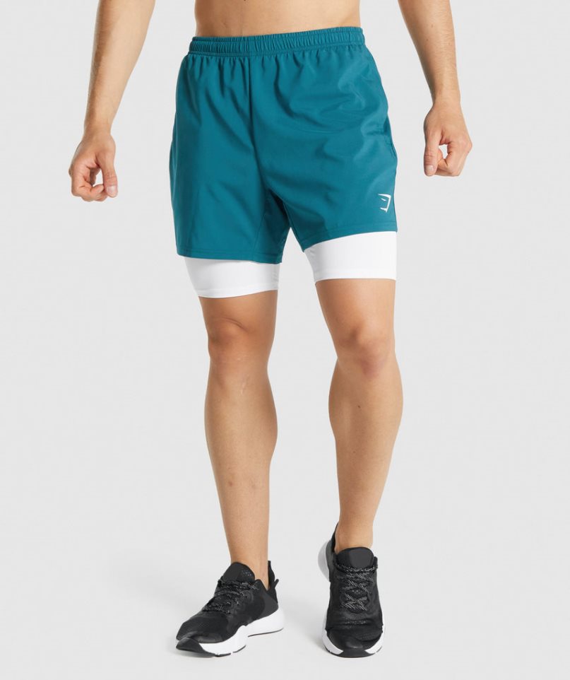 Gymshark Element Baselayer Férfi Rövidnadrág Fehér | HU-R-510