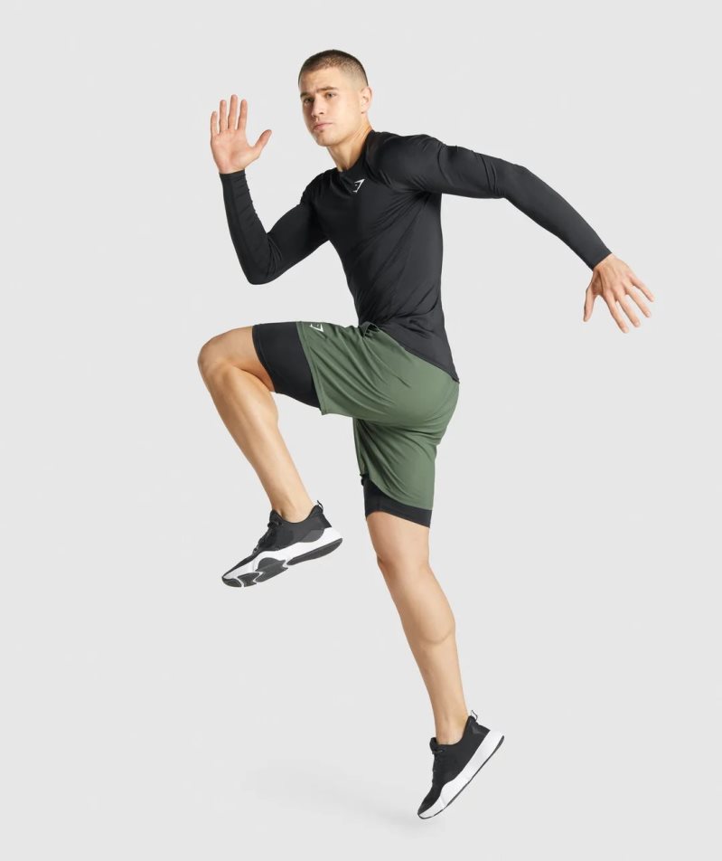 Gymshark Element Baselayer Férfi Rövidnadrág Fekete | HU-Z-197