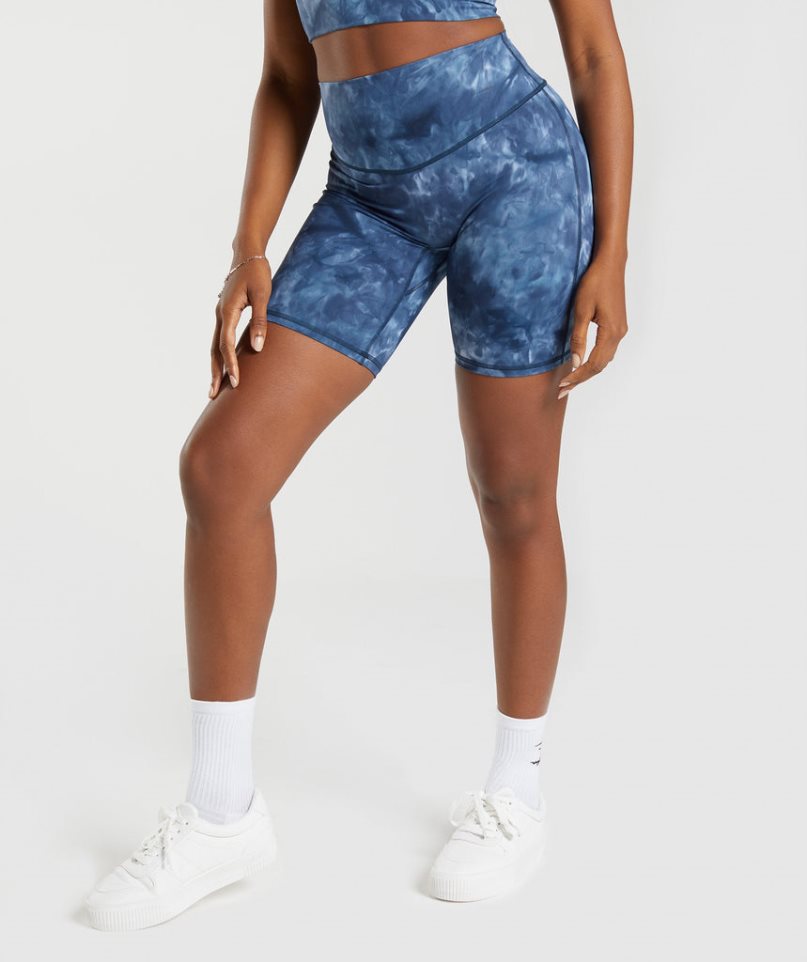 Gymshark Elevate Cycling Női Rövidnadrág Kék | HU-G-019