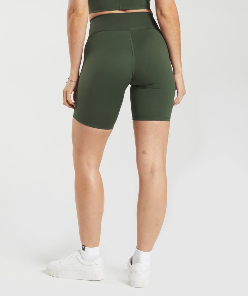 Gymshark Elevate Cycling Női Rövidnadrág Olivazöld | HU-I-069