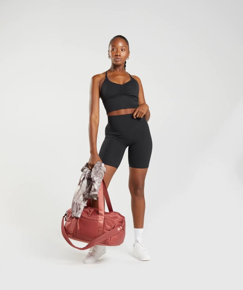 Gymshark Elevate Cycling Női Rövidnadrág Fekete | HU-O-706