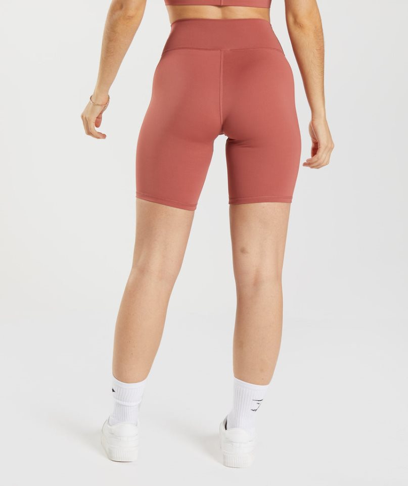 Gymshark Elevate Cycling Női Rövidnadrág Barna | HU-T-475